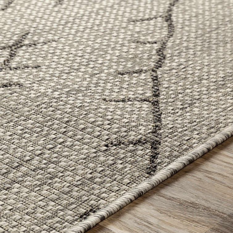 Marwood Black and Taupe Bohemian Outdoor Rug 2' x 2'11"