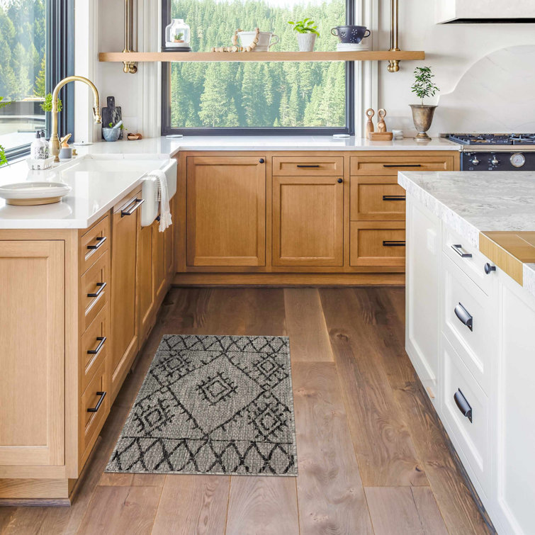 Marwood Black and Taupe Bohemian Outdoor Rug 2' x 2'11"