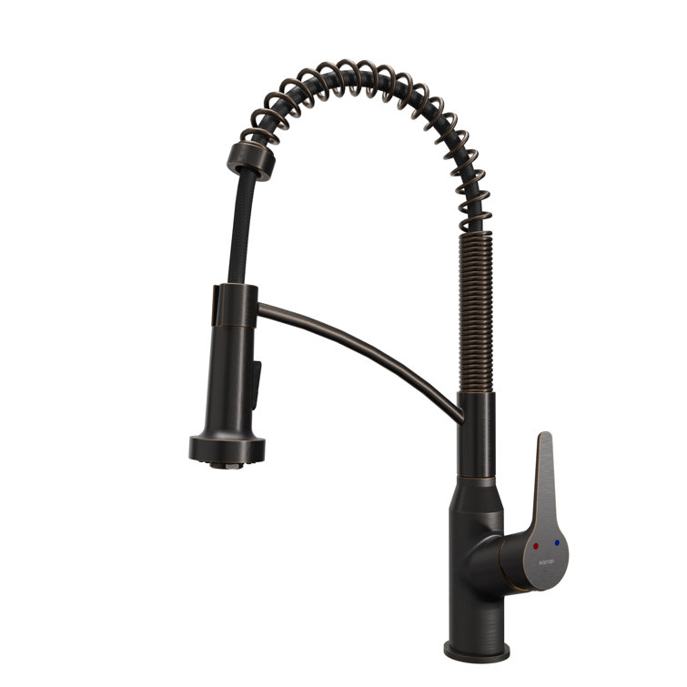 Oil Rubbed Bronze Pull-Down Kitchen Faucet with Spray