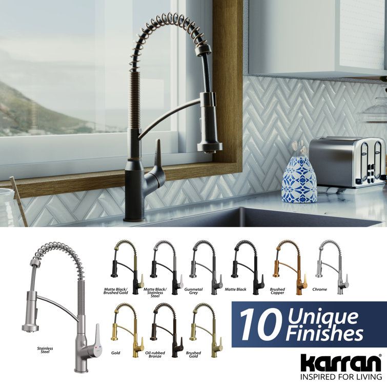 Oil Rubbed Bronze Pull-Down Kitchen Faucet with Spray