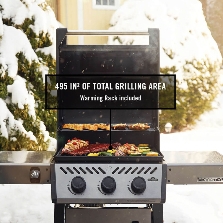 Napoleon Freestyle 365 Graphite Grey Propane Gas Grill with Stainless Steel Burners