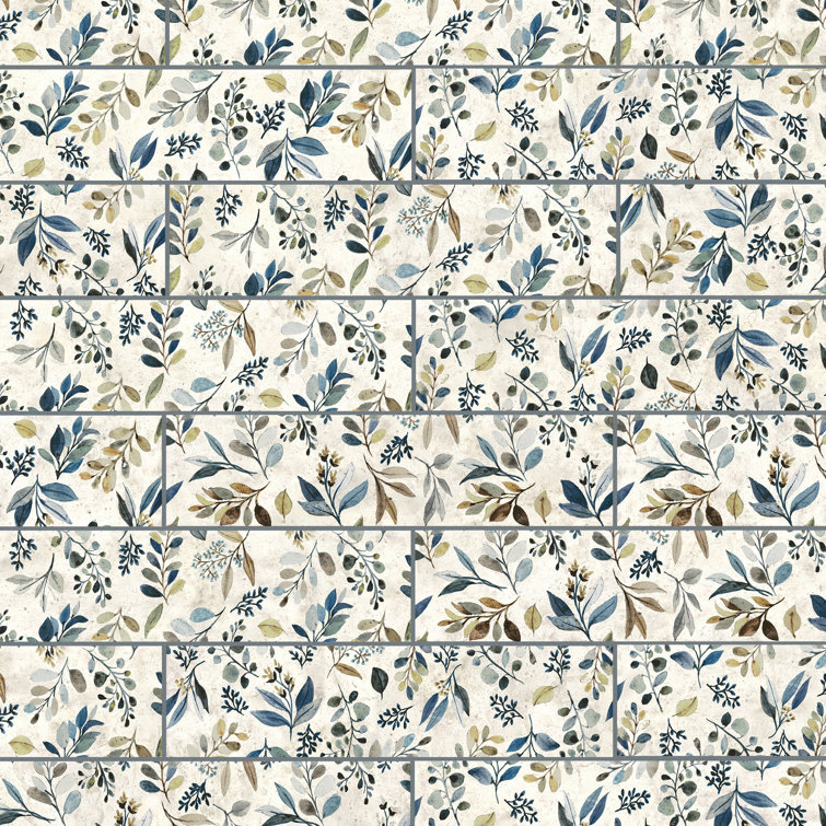 Garden Floral Porcelain Rectangle Wall & Floor Tile