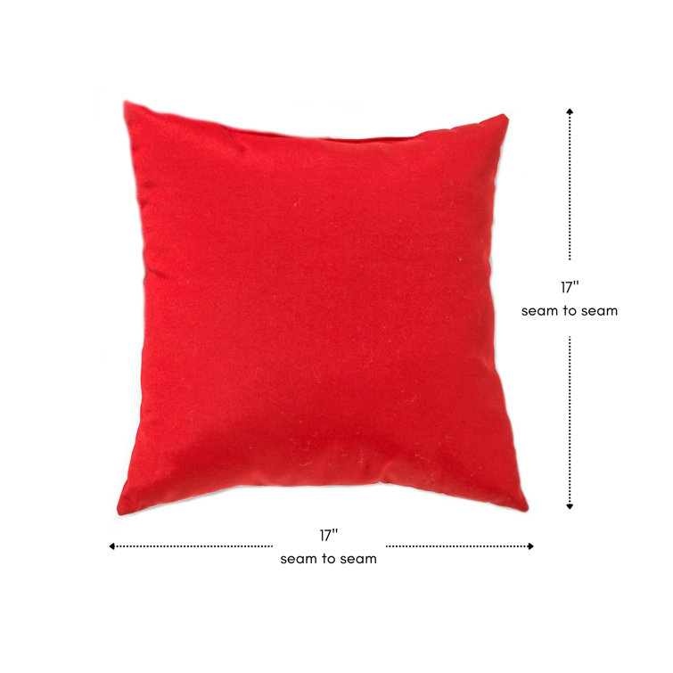 Salsa Red 17" Square Outdoor Throw Pillow Set