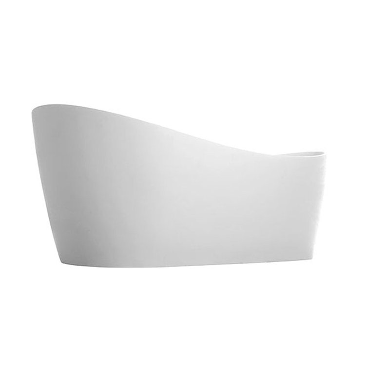 Dune 59'' Matte White Freestanding Oval Bathtub