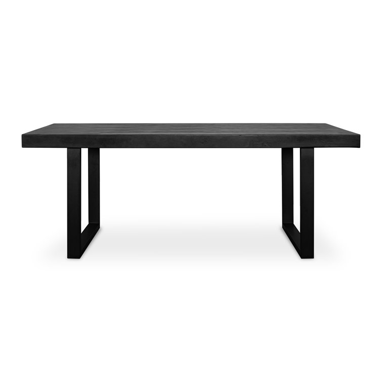 Gray Stone and Metal Rectangular Outdoor Dining Table