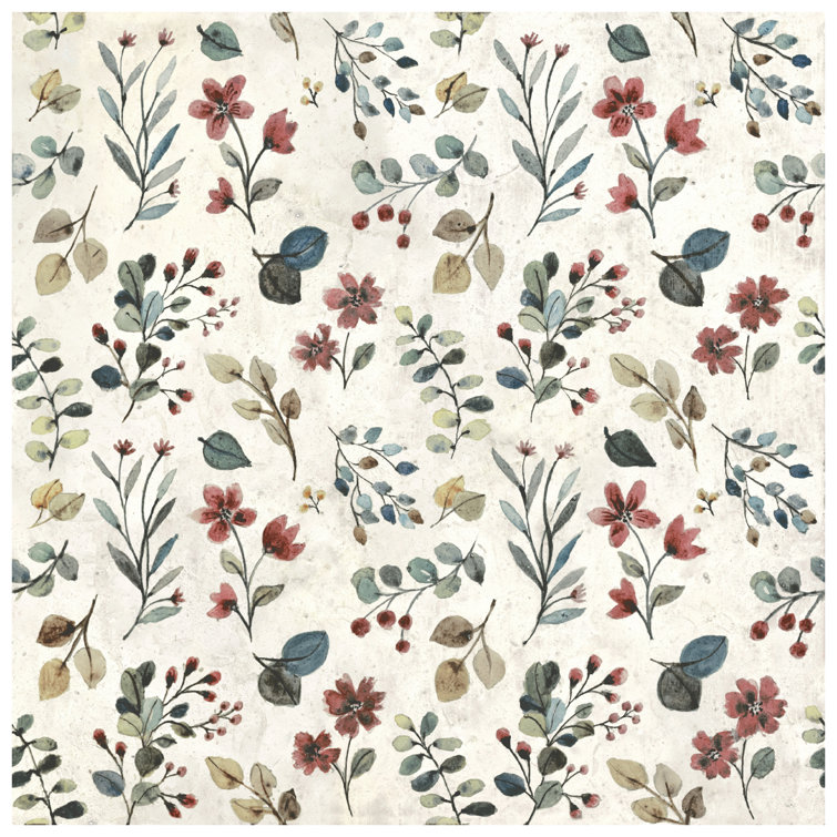 Garden Beige and Multicolor Floral Porcelain Wall & Floor Tile