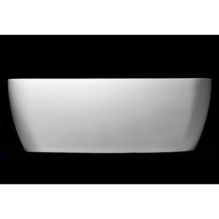 Lunar 71'' Matte White Freestanding Soaking Bathtub