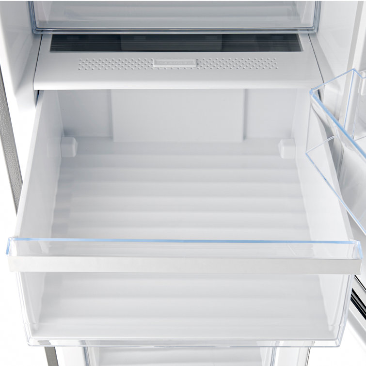 Compact Stainless Steel Bottom Freezer Refrigerator with Smart Features