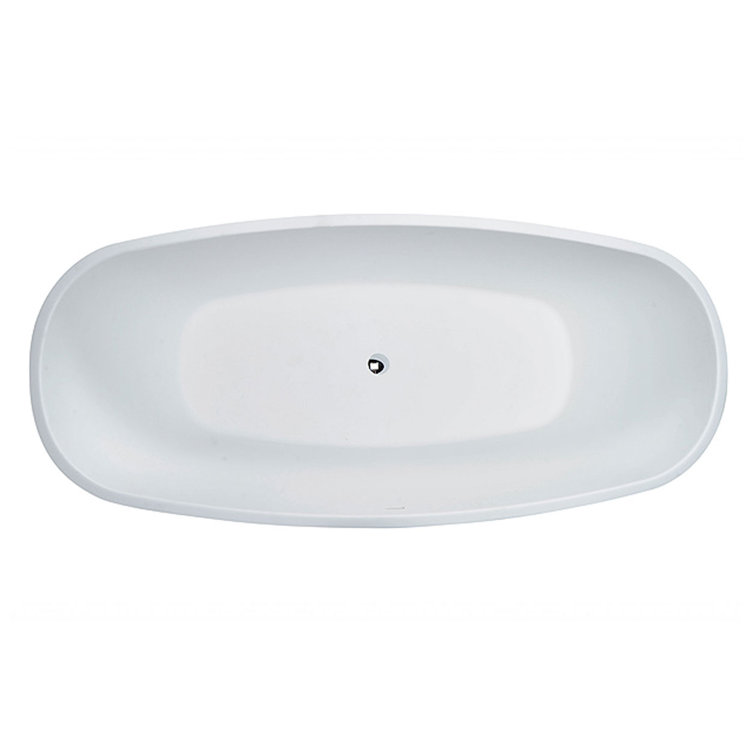 Lunar 71'' Matte White Freestanding Soaking Bathtub