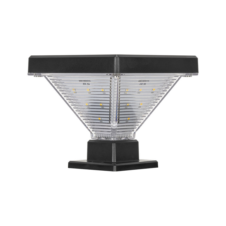 Black Solar LED Dusk to Dawn Post Cap Lights Multipack