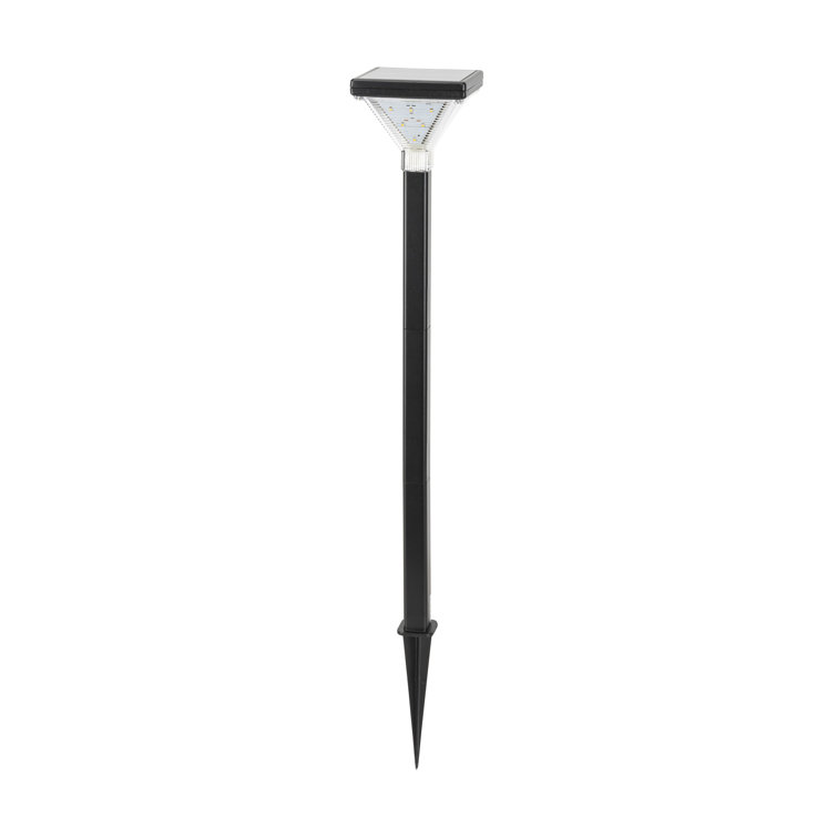 Luxor Black Aluminum Solar LED Pathway Lights - 2 Pack