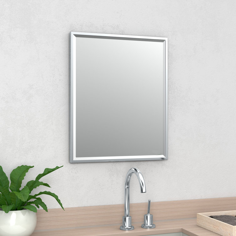 Polished Chrome Rectangular Wall Mount Mirror