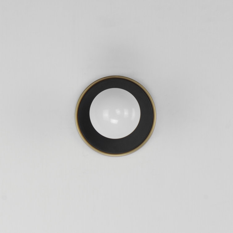 Black and Brass Dimmable Single Bath Sconce