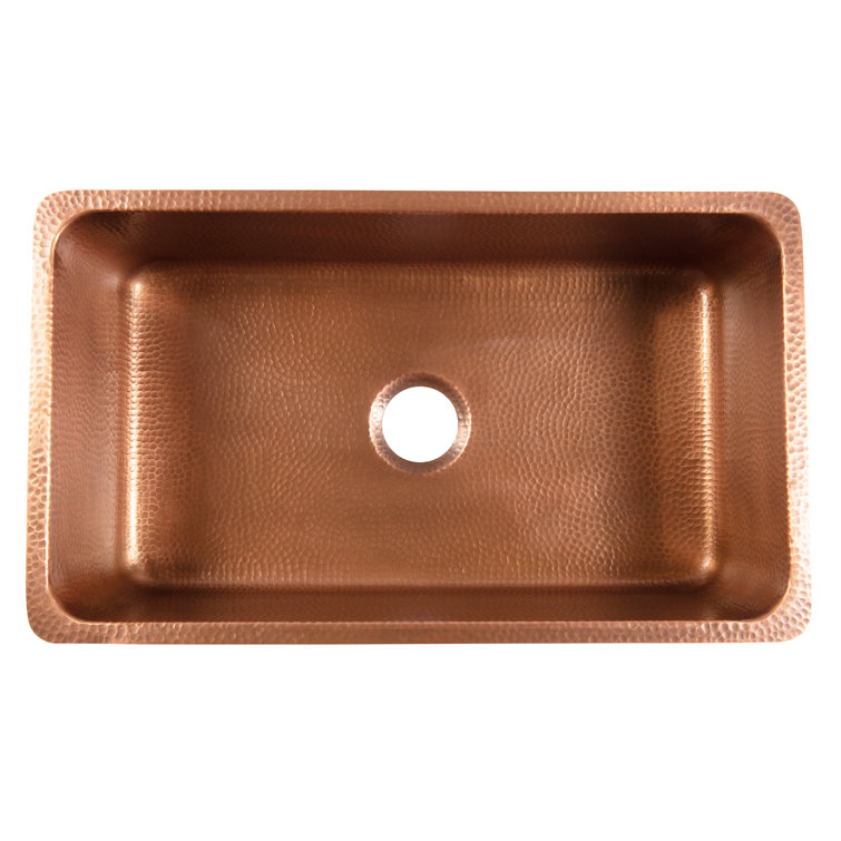 Rivera Copper 31" Farmhouse Single Bowl Undermount Sink
