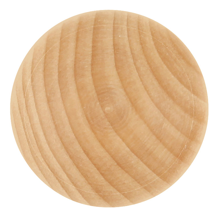 1 1/4" Beige Unfinished Wood Mushroom Knob