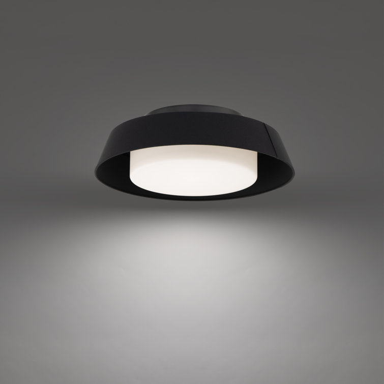 Black Aluminum Modern LED Flush Mount Ceiling Light