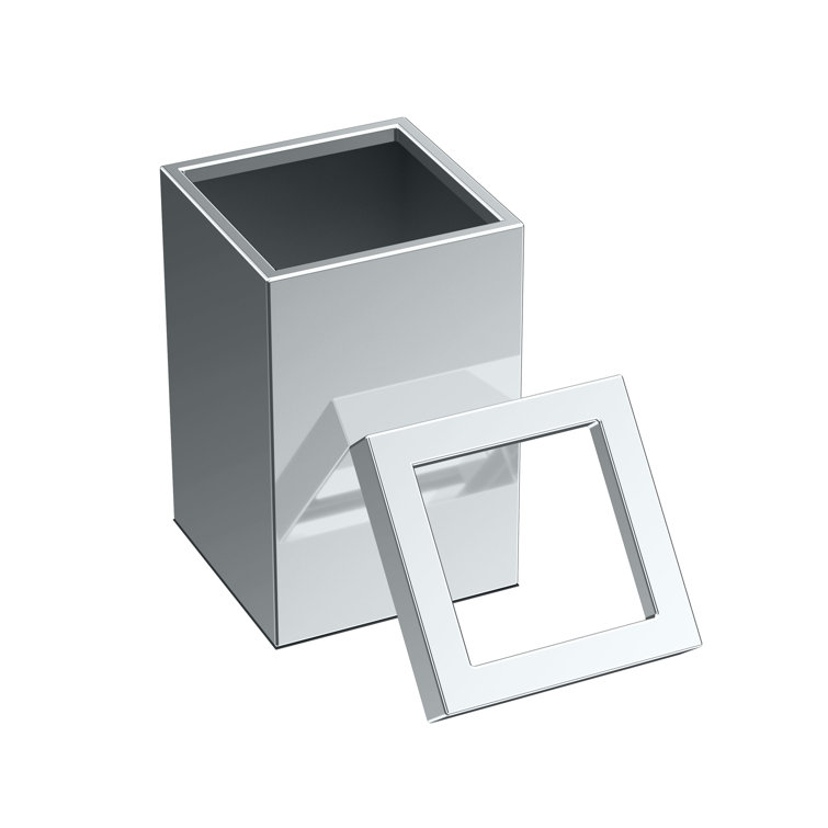 Stainless Steel Square 3-Gallon Open Top Trash Can
