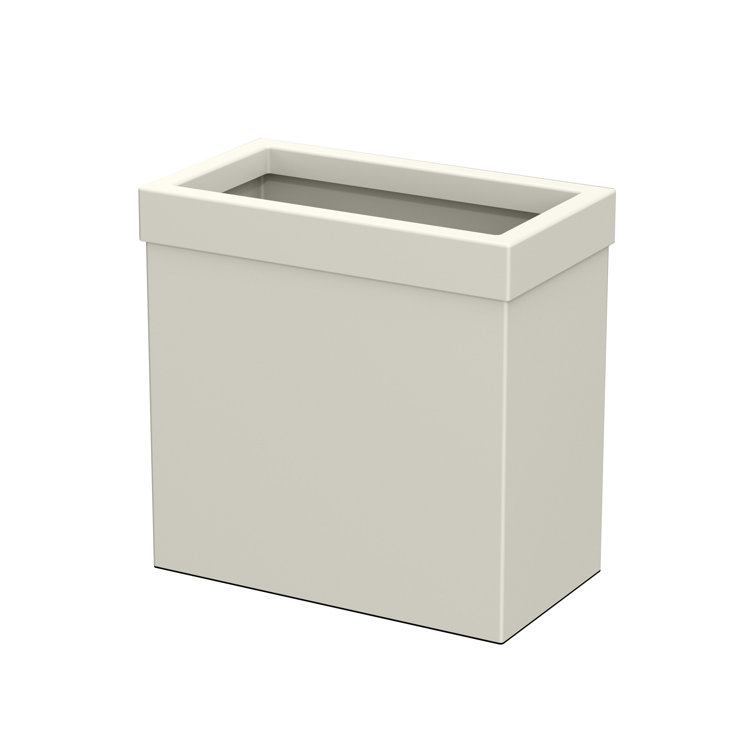 Matte Pearl Stainless Steel Rectangular Pull-Out Waste Basket