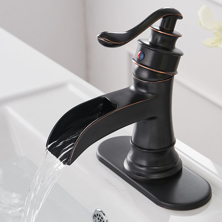 Oil Rubbed Bronze Single Handle Bathroom Faucet with Drain Kit