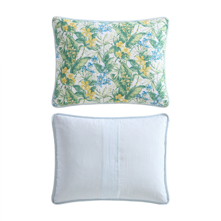 Blue Cotton Reversible Full Quilt Set