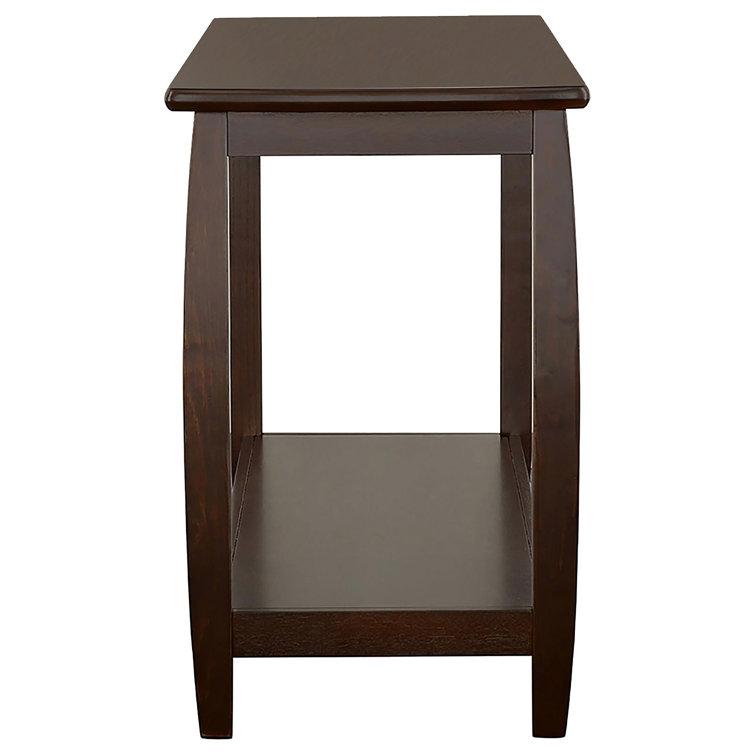 Espresso Bowed Leg 47.5'' Wood Console Table with Shelf