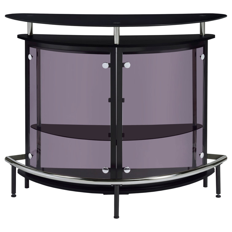 Amarillo Black and Chrome Oval Bar Unit