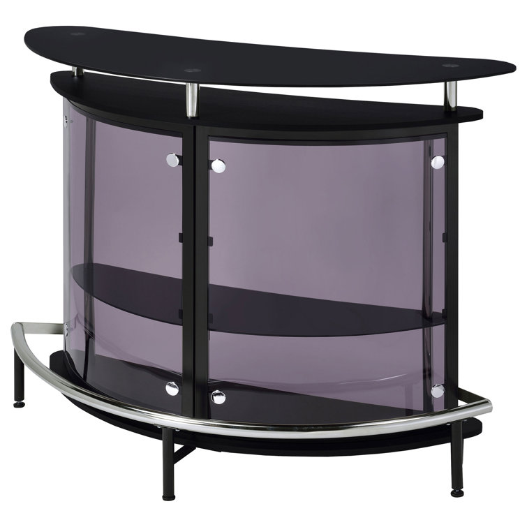 Amarillo Black and Chrome Oval Bar Unit