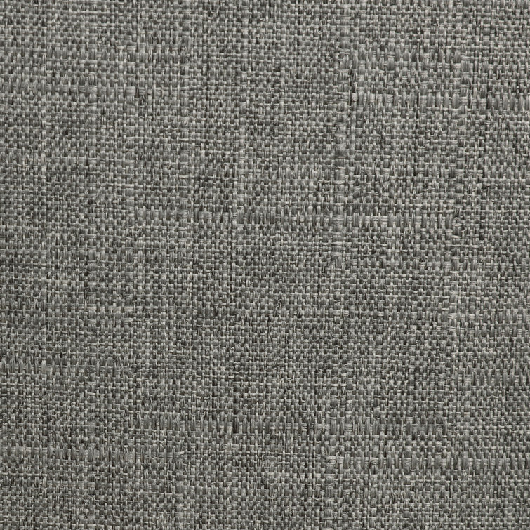 Transitional Gray Linen Upholstered Counter Stools with Nailhead Trim (Set of 2)