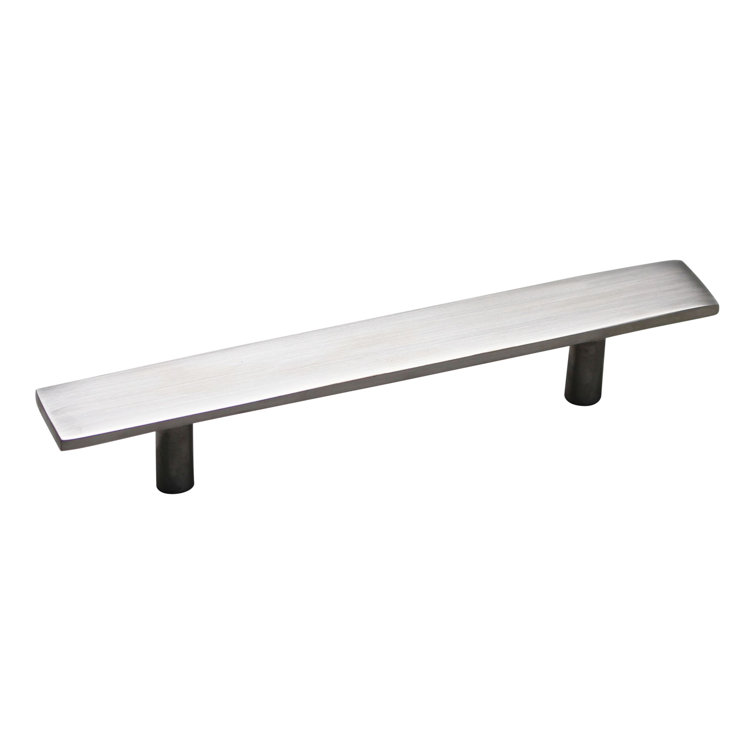 Nickel Plated Brass Modern Bar Handle Pull with Mounting Hardware