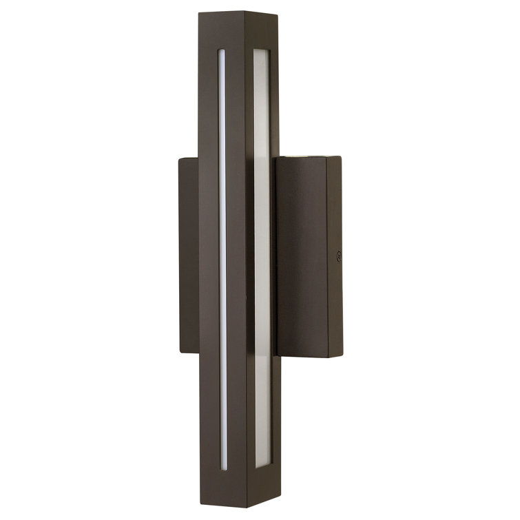 Contemporary Vue Dimmable LED Outdoor Wall Light in Bronze