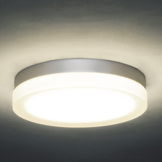 Titanium Glass LED Flush Mount Light