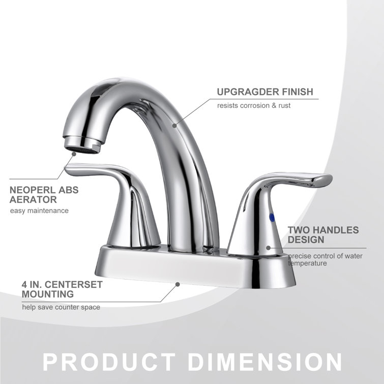 Chrome 4 in. Centerset Double Handle High Arc Bathroom Faucet