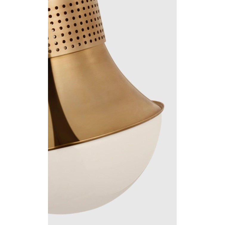 Antique Burnished Brass and Glass LED Flush Mount Light