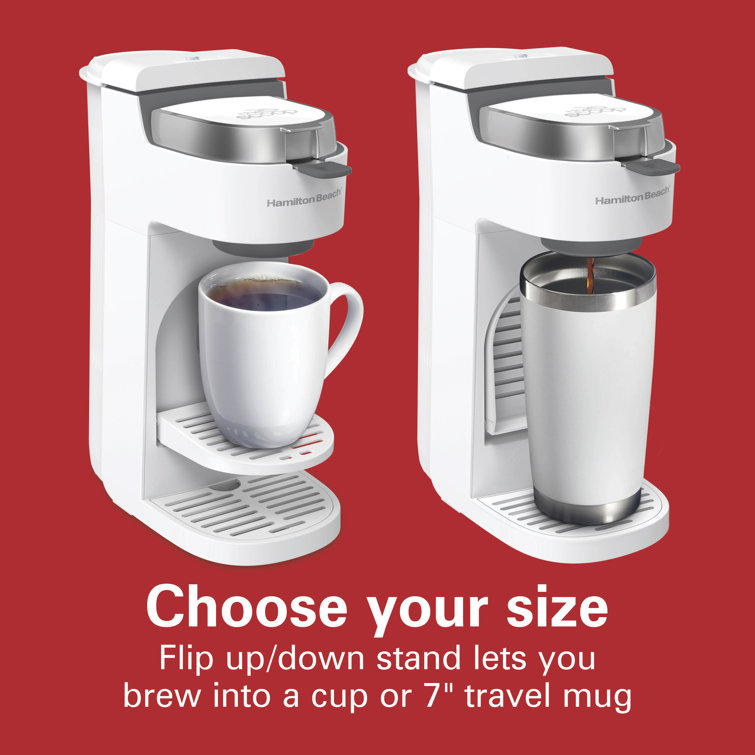White Single-Serve Coffee Maker with Permanent Filter