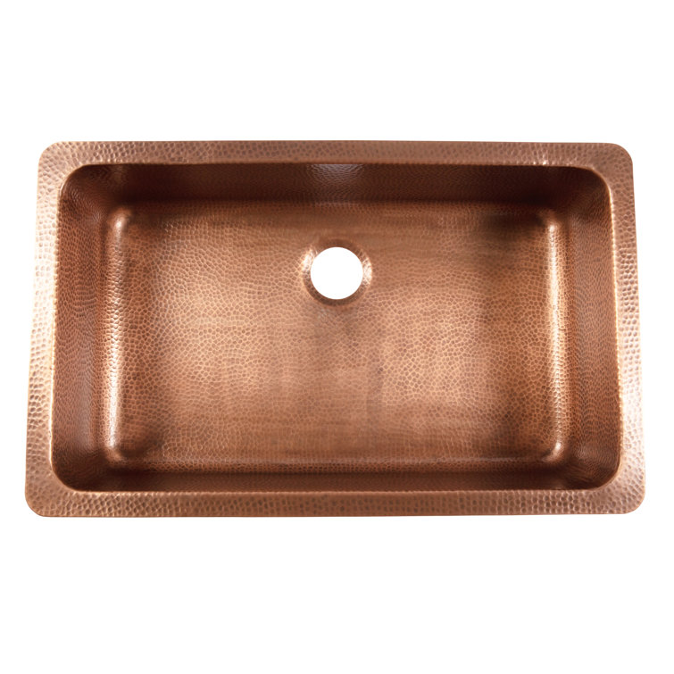 Adams Copper 36" Single Bowl Farmhouse Apron Front Sink