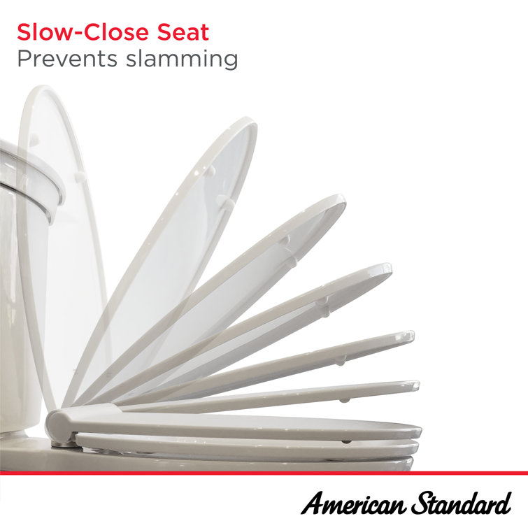 White Elongated High Efficiency Two-Piece Toilet with Seat