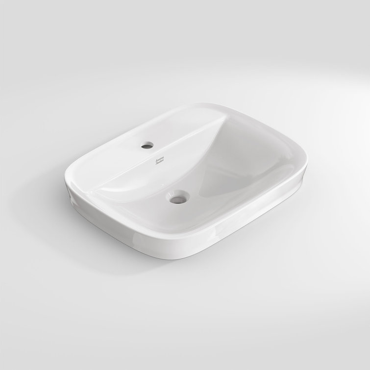 American Standard White Ceramic Above-Counter Rectangular Sink