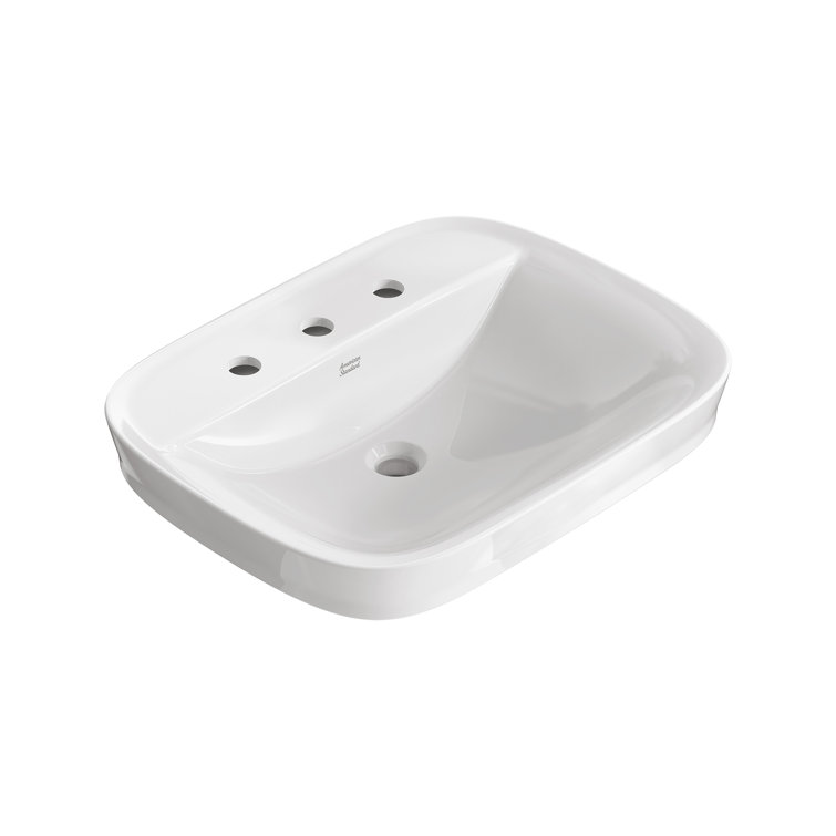 American Standard Aspirations 18'' Vitreous China Rectangular Bathroom Sink with Faucet and Overflow