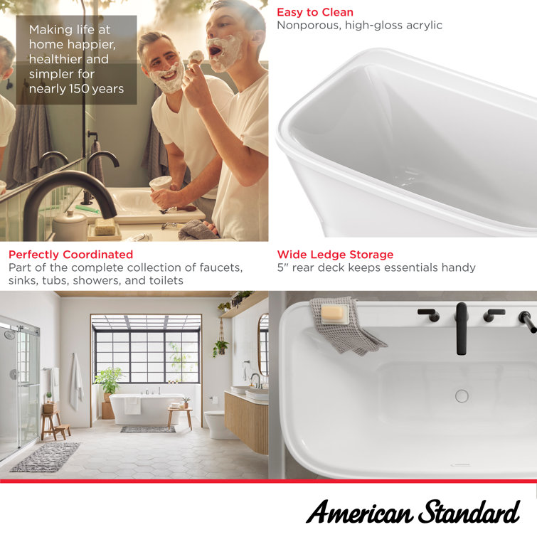 Aspirations 60'' White Acrylic Freestanding Bathtub