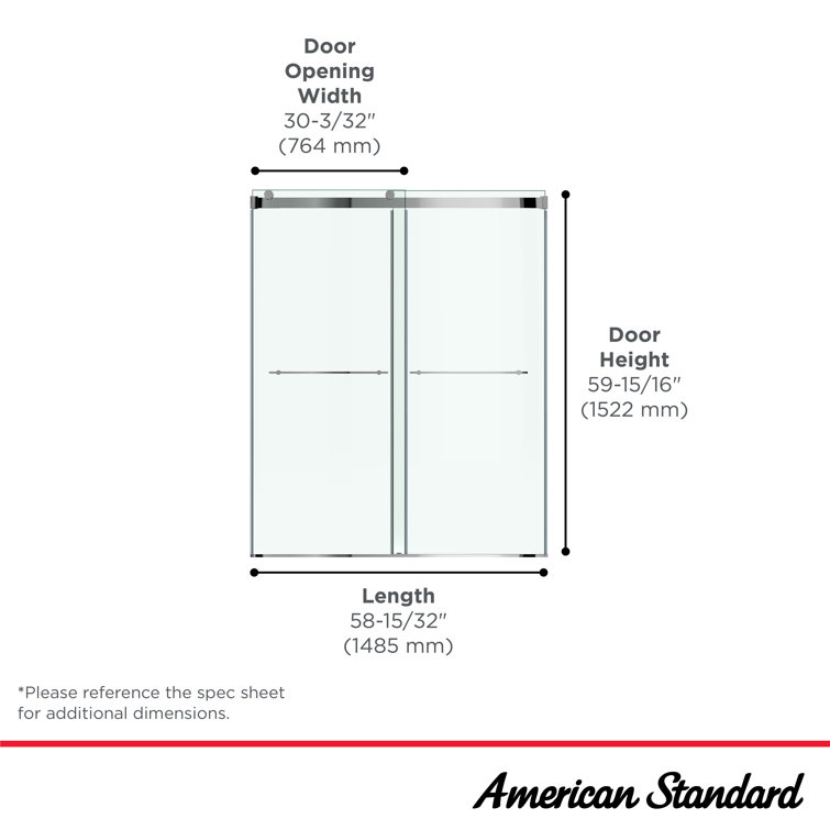 Aspirations 72" Silver Frameless Sliding Shower Door