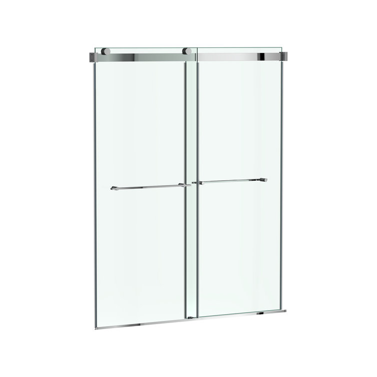 Aspirations 72" Silver Frameless Sliding Shower Door