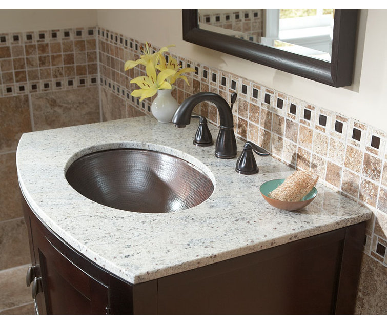 Schrodinger 19" Oval Hand-Hammered Copper Undermount Sink