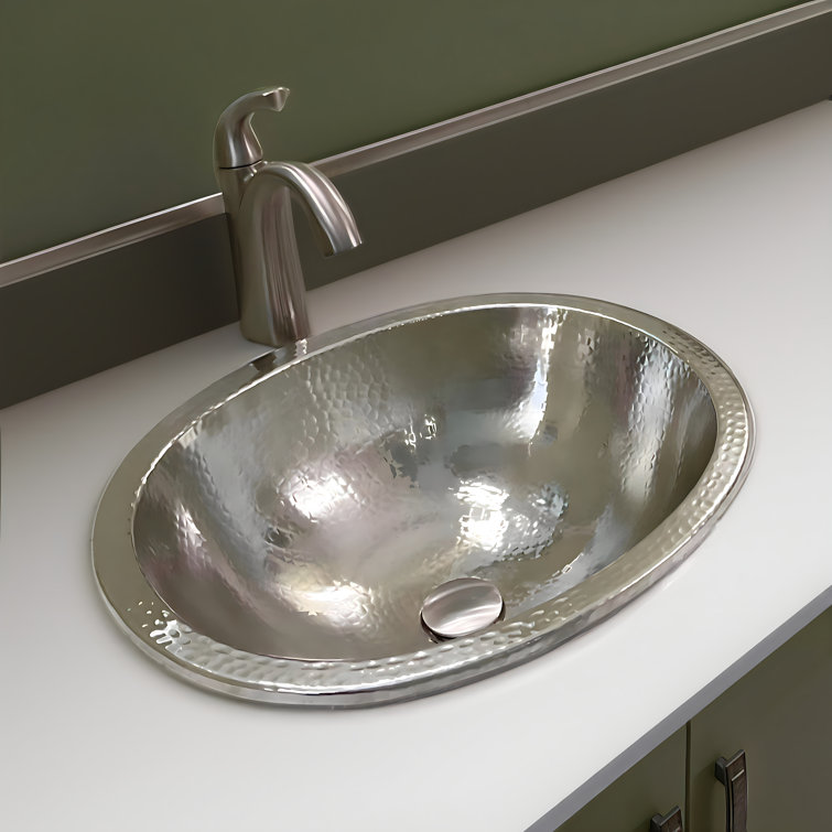 Edison 18.5" Hammered Nickel Undermount Bathroom Sink