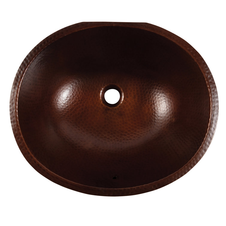 Freud 19" Oval Aged Copper Undermount Bathroom Sink