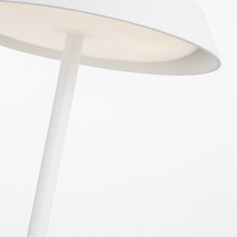 Matte White Cordless Touch LED Outdoor Table Lamp