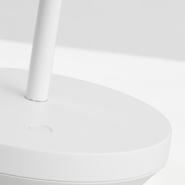 Matte White Cordless Touch LED Outdoor Table Lamp