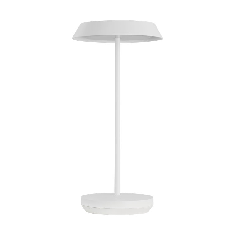 Matte White Cordless Touch LED Outdoor Table Lamp