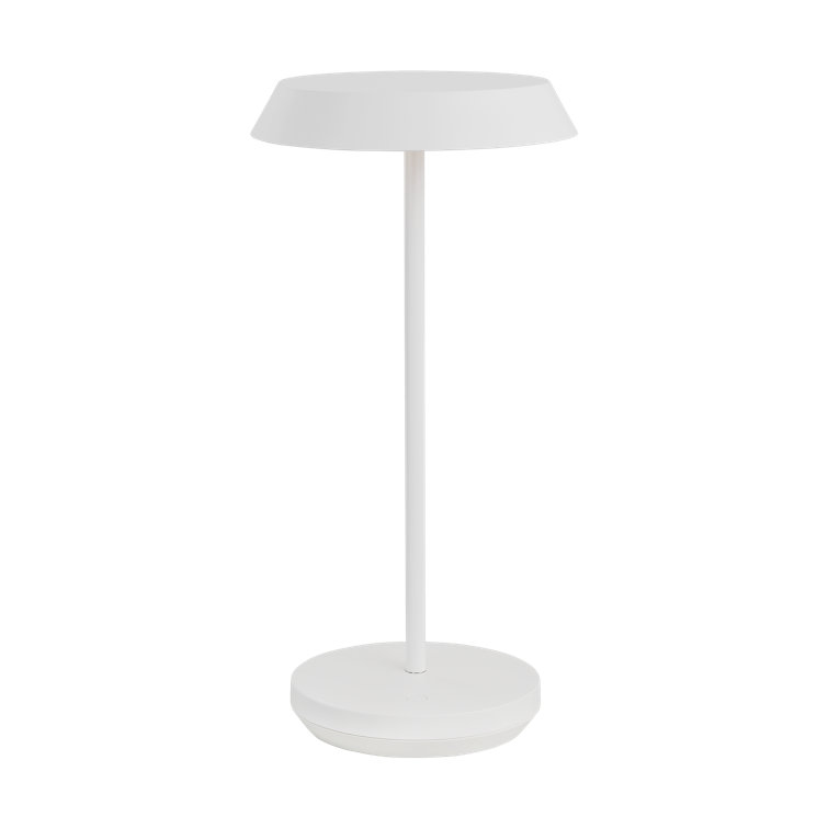 Matte White Cordless Touch LED Outdoor Table Lamp