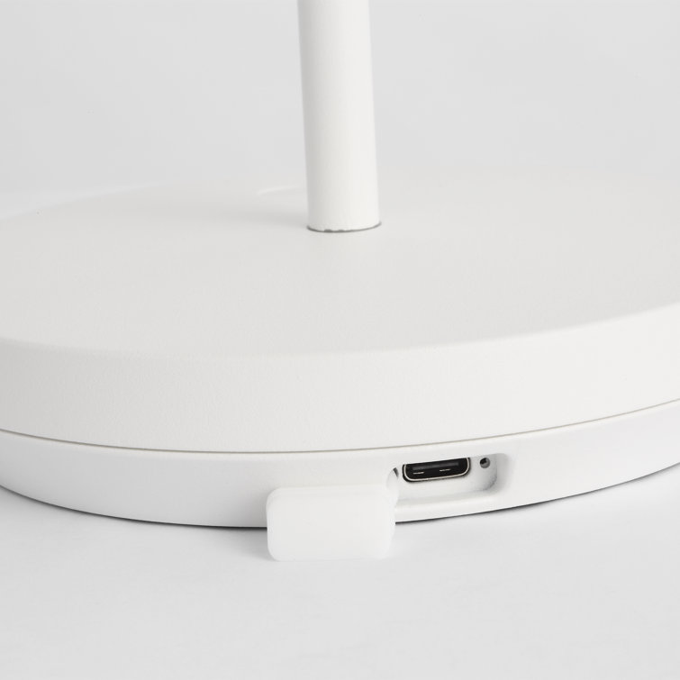 Matte White Cordless Touch LED Outdoor Table Lamp