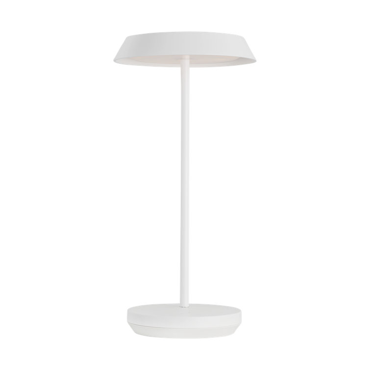 Matte White Cordless Touch LED Outdoor Table Lamp